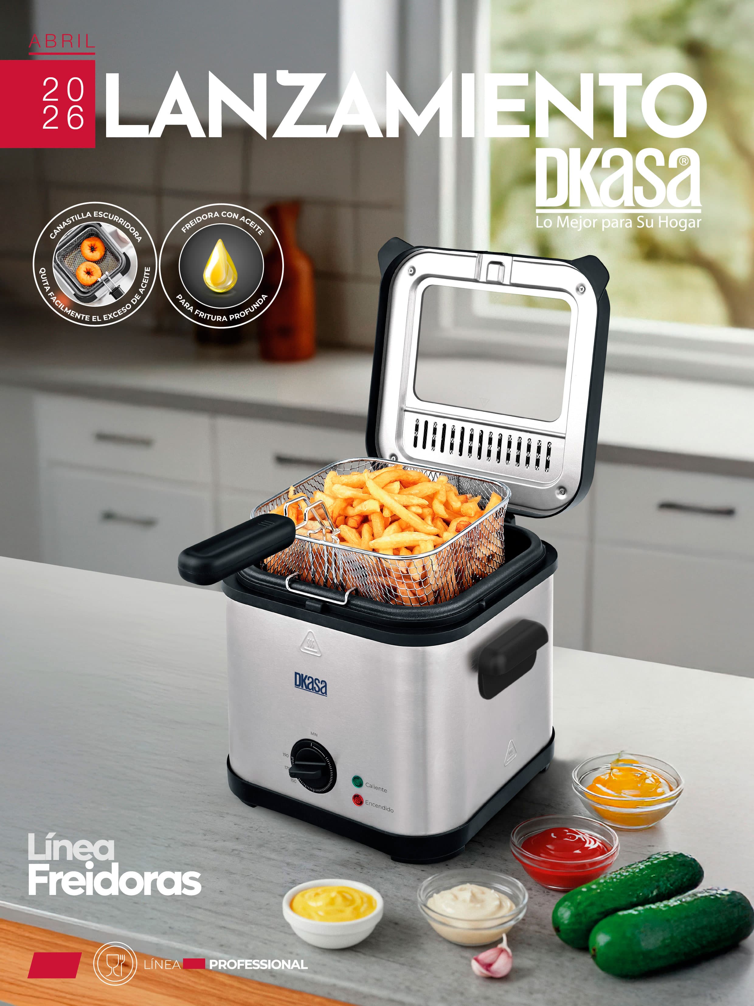 Freidora de Aceite Professional Eléctrica Oil Chef